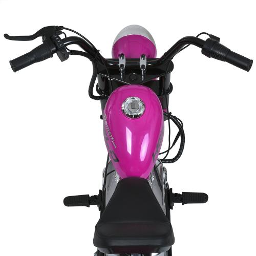 Дитячий двомісний електромотоцикл Bambi Harley-Davidson з підсвіткою та підніжкою (MP3), до 80 кг, до 20 км, рожевий