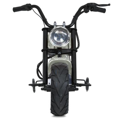Дитячий двомісний електромотоцикл Bambi Harley-Davidson з підсвіткою та підніжкою (MP3), до 80 кг, до 20 км, сірий