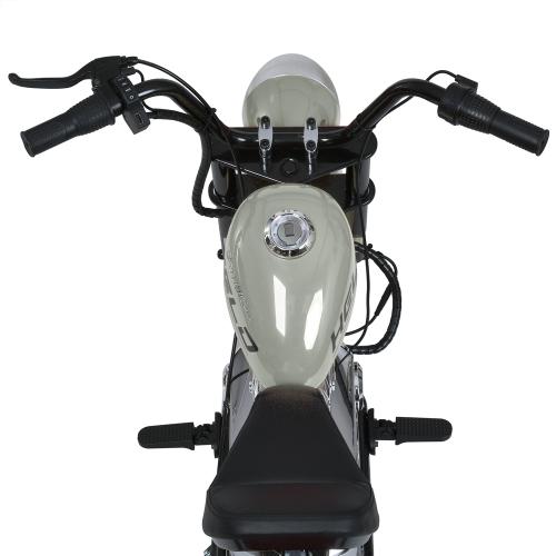 Дитячий двомісний електромотоцикл Bambi Harley-Davidson з підсвіткою та підніжкою (MP3), до 80 кг, до 20 км, сірий