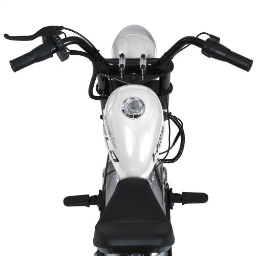 Дитячий двомісний електромотоцикл Bambi Harley-Davidson з підсвіткою та підніжкою (MP3), до 80 кг, до 20 км, білий