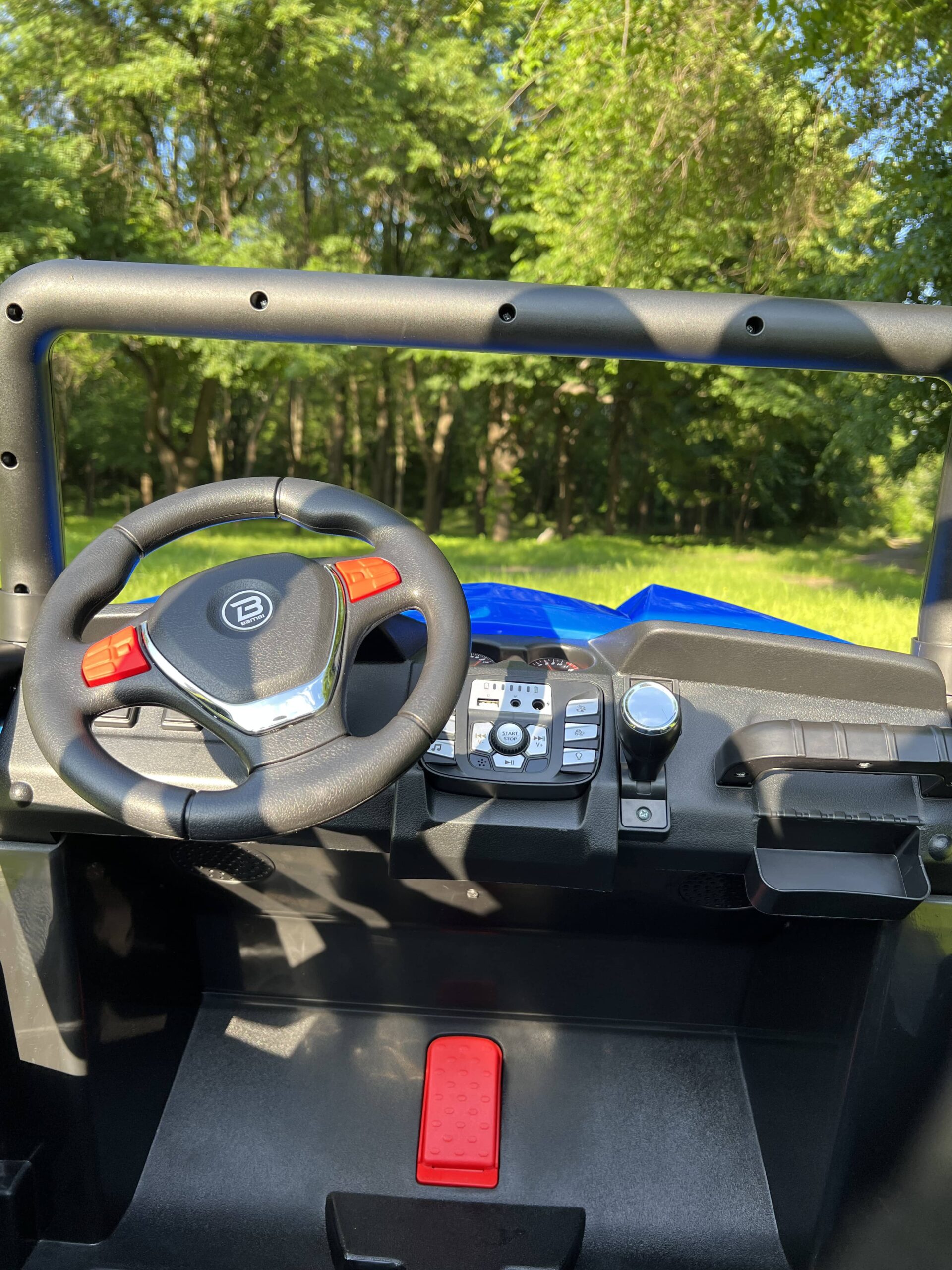Дитячий двомісний повнопривідний електромобіль Bambi Buggy 4x4 RSX (MP3) з багажником, до 50 кг, до 7 км, синій