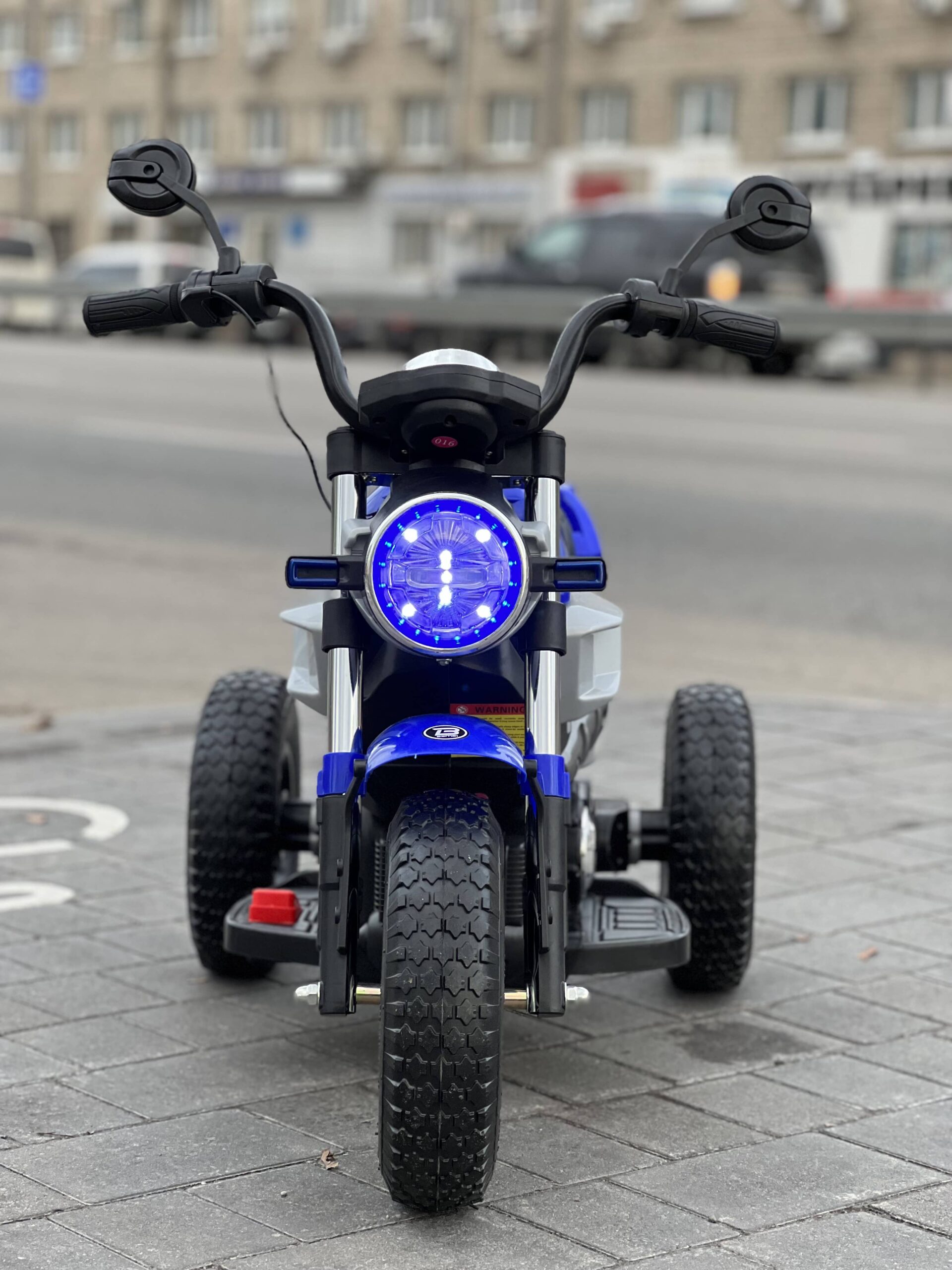 Дитячий електромотоцикл Bambi BMW R nineT Pure NEW (MP3) триколісний з гумовими колесами, синій