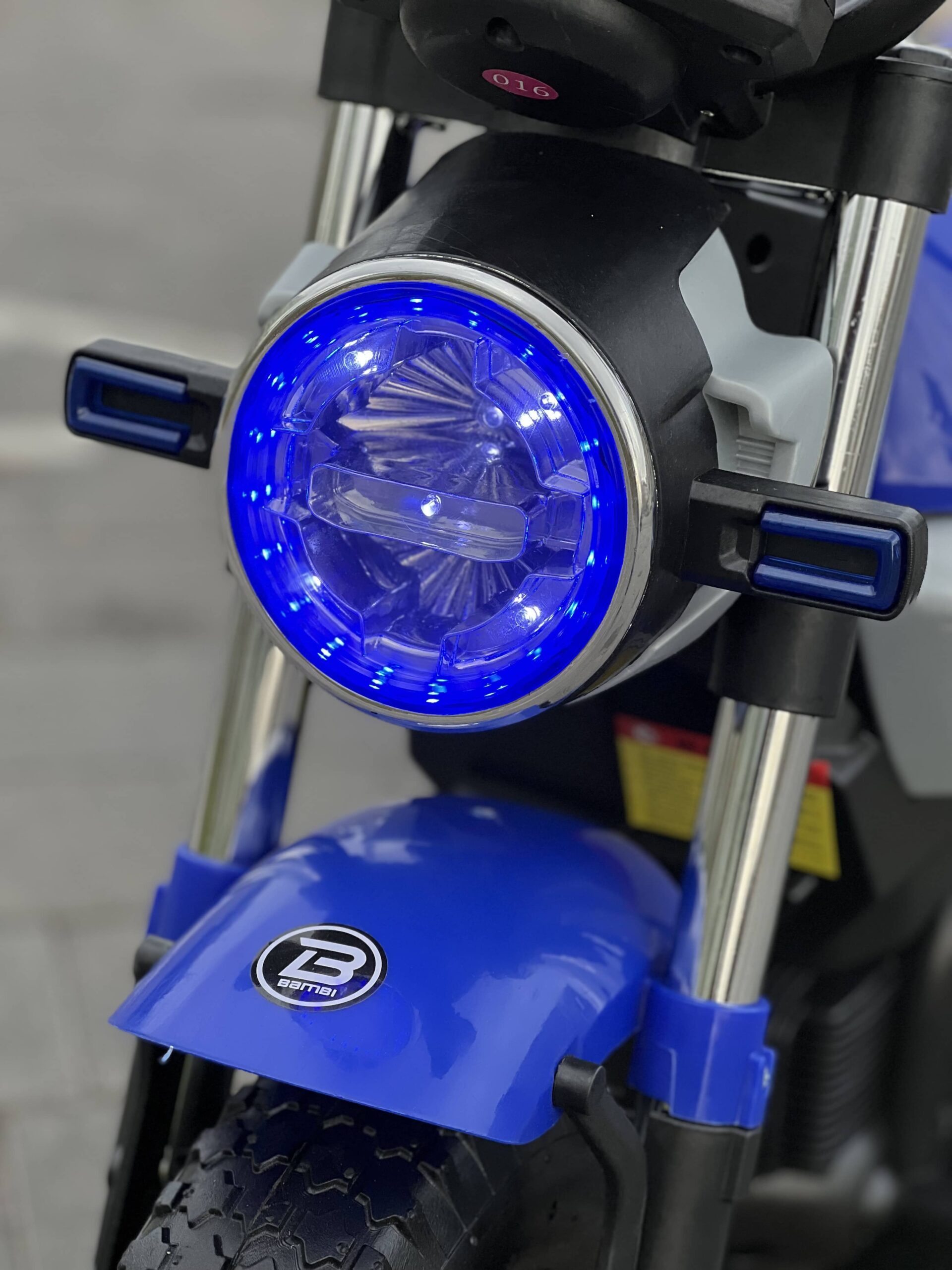 Дитячий електромотоцикл Bambi BMW R nineT Pure NEW (MP3) триколісний з гумовими колесами, синій