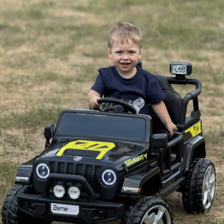 Дитячий електромобіль Bambi Jeep Gravity 41 (MP3) з прожекторами та лопатою, чорний