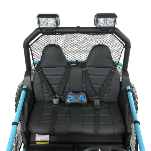 Дитячий двомісний електромобіль Bambi Buggy UTV SPORT SMILING (2x150W) з багажником, блакитний