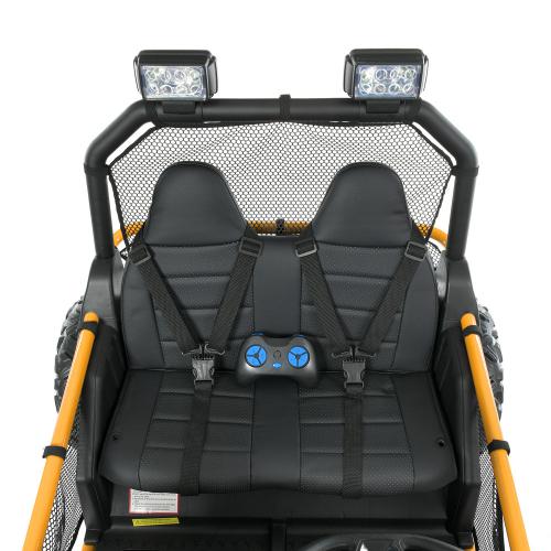 Дитячий двомісний електромобіль Bambi Buggy UTV SPORT SMILING (2x150W) з багажником, помаранчевий