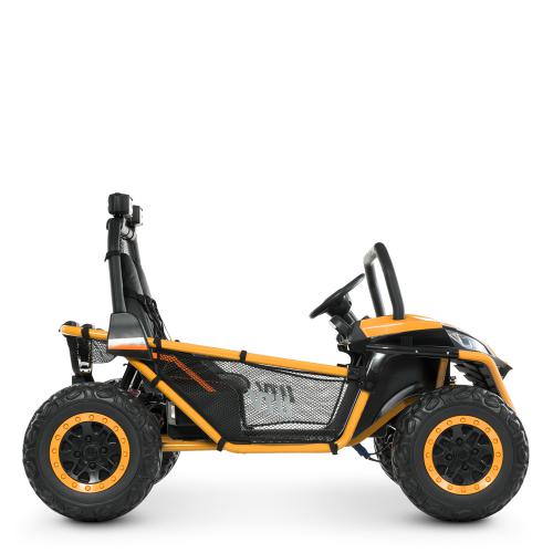 Дитячий двомісний електромобіль Bambi Buggy UTV SPORT SMILING (2x150W) з багажником, помаранчевий