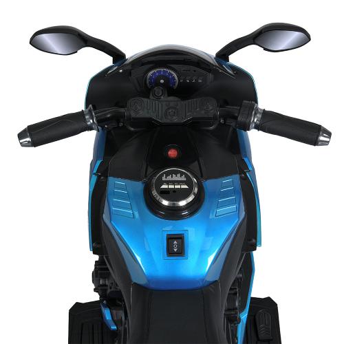 Дитячий триколісний електромотоцикл Yamaha R1 (MP3) з автофарбуванням, блакитний