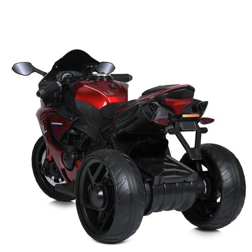 Дитячий триколісний електромотоцикл Yamaha R1 (MP3) з автофарбуванням, червоний
