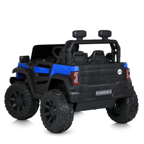 Дитячий повнопривідний електромобіль Bambi Mercedes Design Big Wheels (MP3) з багажником, синій