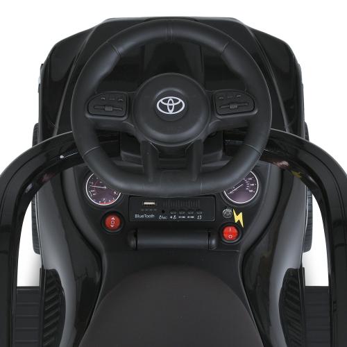 Дитячий толокар-електромобіль Bambi Toyota Land Cruiser 300 (MP3) з батьківською ручкою та пультом керування, чорний