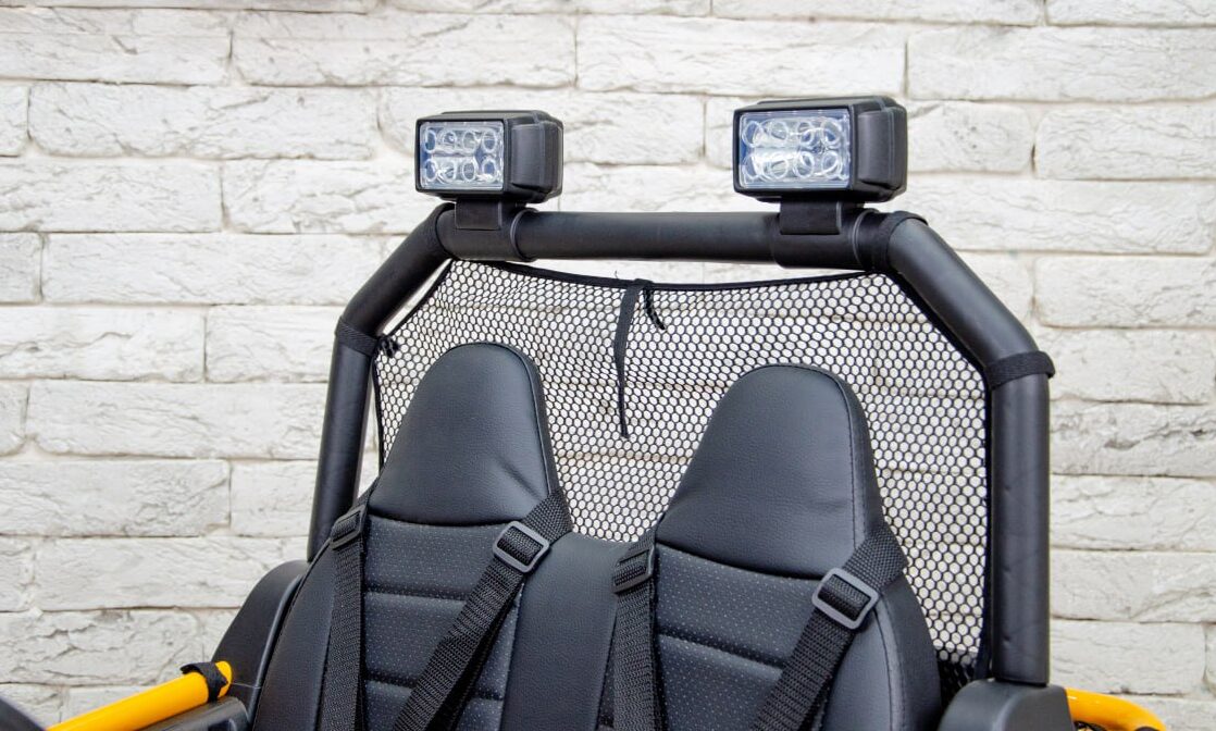 Дитячий двомісний електромобіль Bambi Buggy UTV SPORT SMILING (2x150W) з багажником, помаранчевий