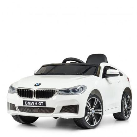 Детский электромобиль Bambi BMW 6 GT (MP3) с подсветкой, белый