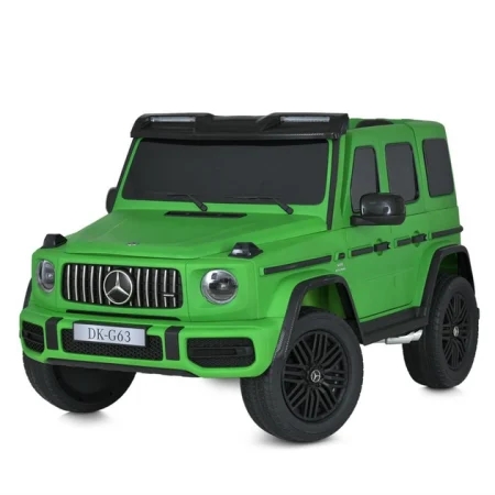 Дитячий двомісний повнопривідний електромобіль Mercedes G63 з автофарбуванням, до 80 кг, зелений