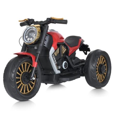 Дитячий електромотоцикл Bambi Retro-Motorbike TURBO Series триколісний, червоний