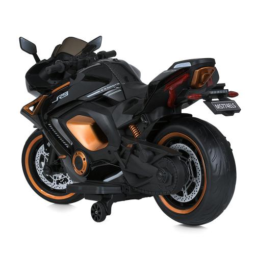 Дитячий електромотоцикл Bambi Yamaha YZF-R9 (MP3) з додатковими коліщатками та автофарбуванням, чорний