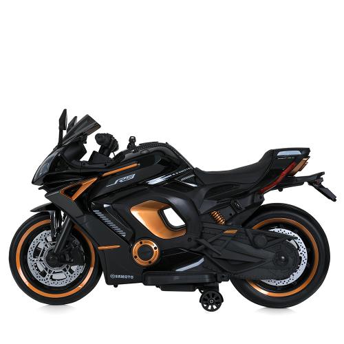 Дитячий електромотоцикл Bambi Yamaha YZF-R9 (MP3) з додатковими коліщатками та автофарбуванням, чорний