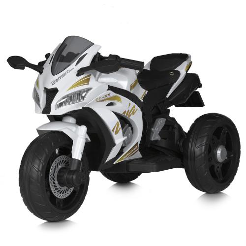 Дитячий триколісний електромотоцикл ZX-10R (MP3), білий