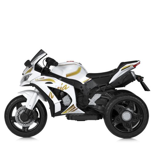 Дитячий триколісний електромотоцикл ZX-10R (MP3), білий