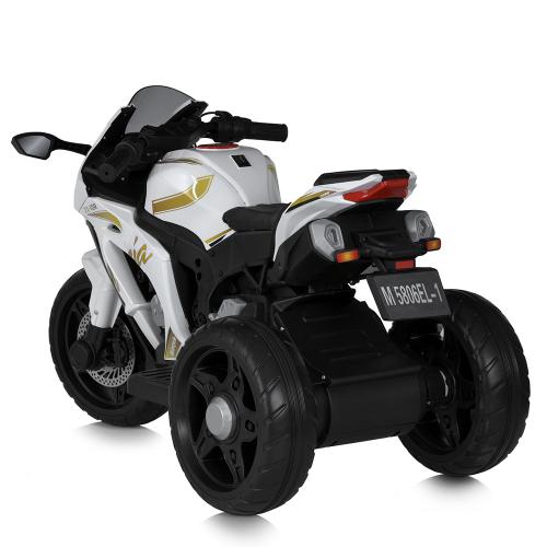 Дитячий триколісний електромотоцикл ZX-10R (MP3), білий