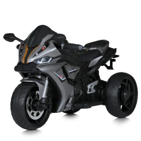 Дитячий триколісний електромотоцикл Yamaha R1 (MP3) з автофарбуванням, сірий