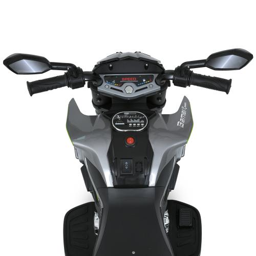 Дитячий триколісний електромотоцикл MOTOR (MP3) з автофарбуванням, сірий