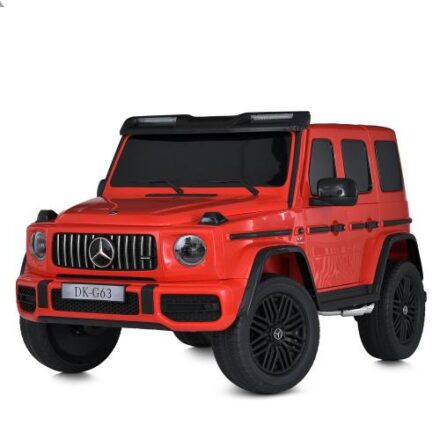 Дитячий двомісний повнопривідний електромобіль Mercedes G63, до 80 кг, червоний