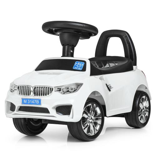 Дитячий толокар BMW Mini з багажником, білий