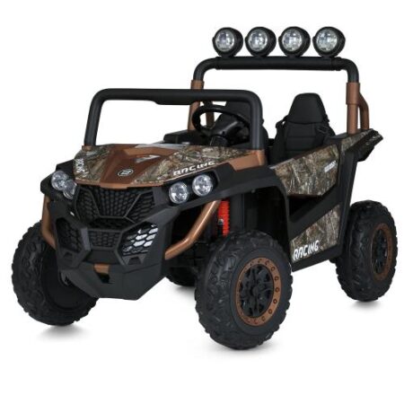Дитячий двомісний повнопривідний електромобіль Bambi Buggy ROX 8501 Millitary (MP3), коричневий камуфляж