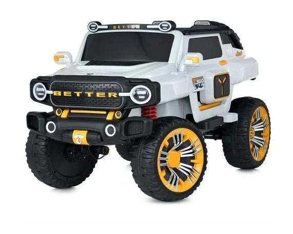 Дитячий повнопривідний електромобіль Ford Bronco Raptor з багажником та ручкою для транспортування, білий