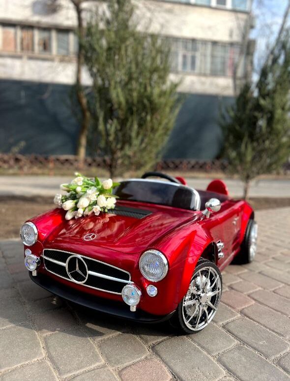 Дитячий повнопривідний електромобіль Bambi Mercedes-Benz 300 SL Gullwing (MP3) з автофарбуванням, червоний