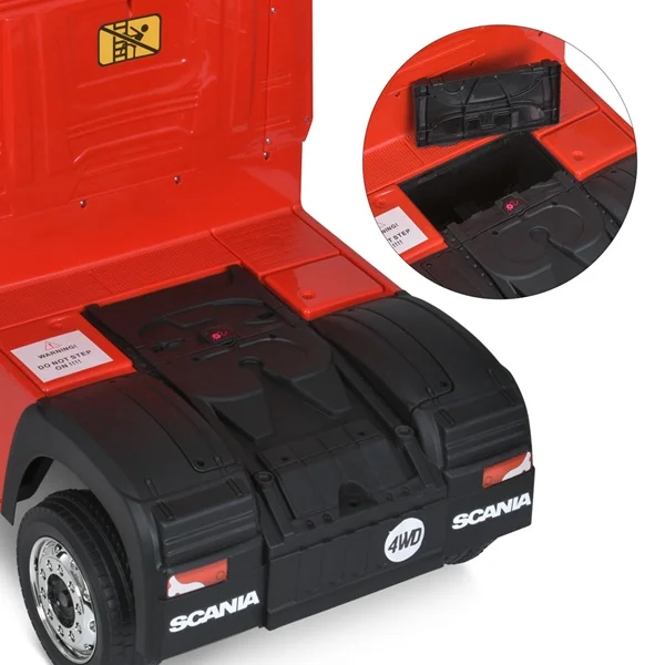 Дитячий електромобіль вантажівка Bambi SCANIA 500R (MP3), червоний