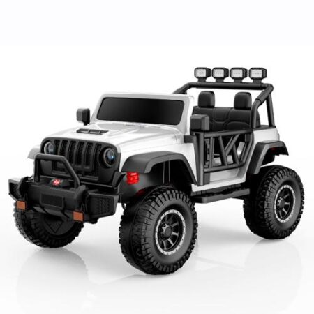 Дитячий електромобіль Bambi Jeep з додатковими ліхтарями, білий
