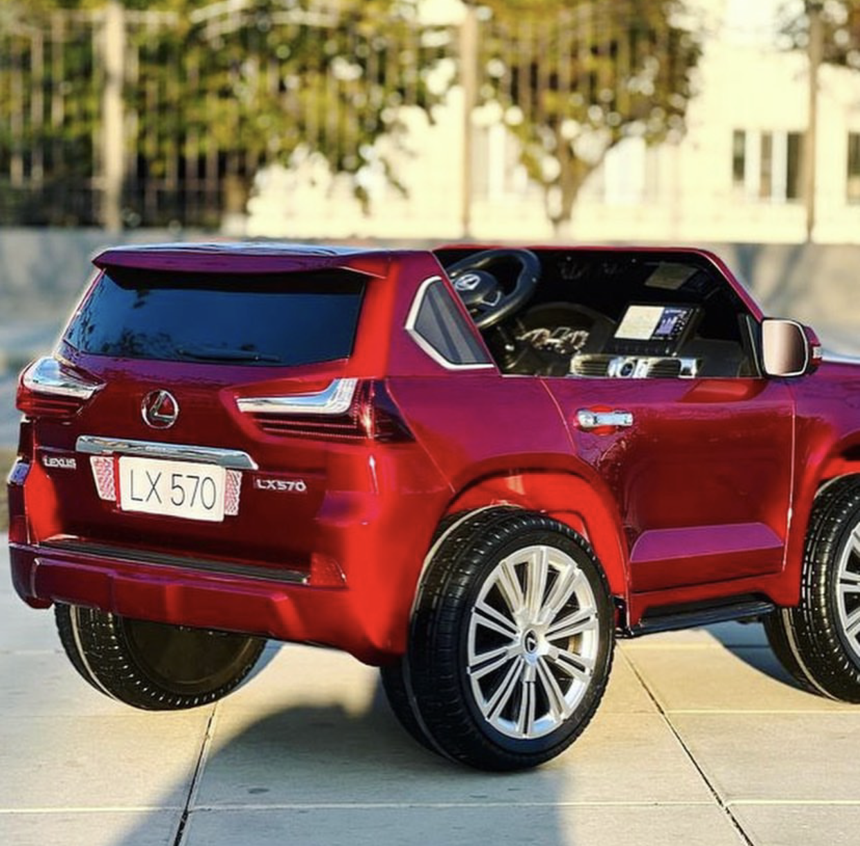 Дитячий електромобіль Bambi LEXUS LX570 4x4, з автофарбуванням червоний