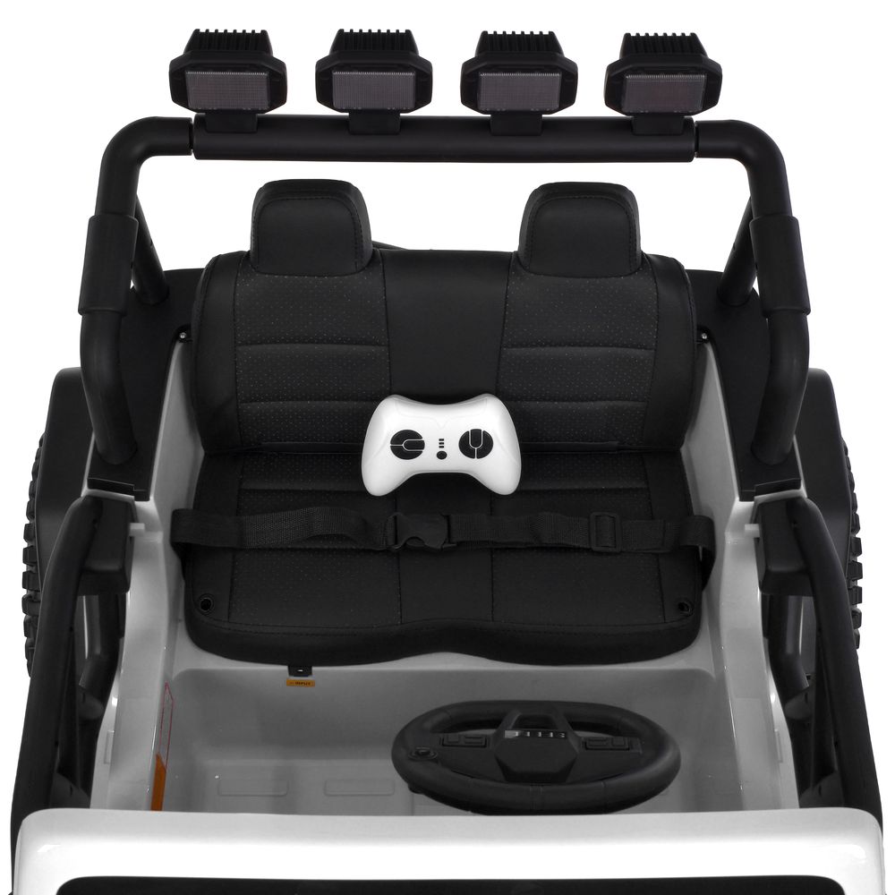 Дитячий електромобіль Bambi Jeep з додатковими ліхтарями, білий