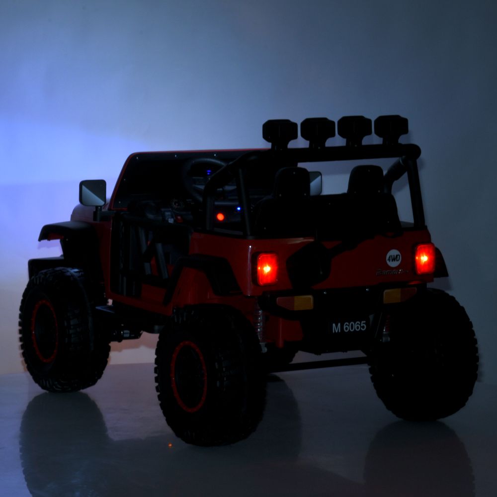 Дитячий електромобіль Bambi Jeep з додатковими ліхтарями, білий