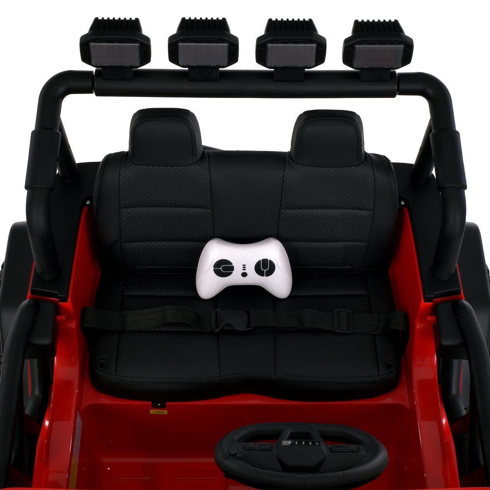 Дитячий електромобіль Bambi Jeep з додатковими ліхтарями, червоний