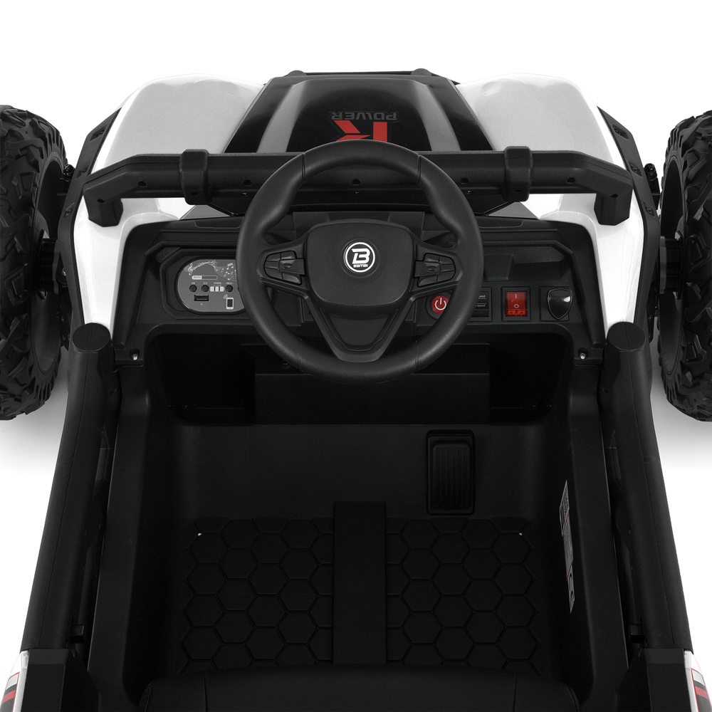 Дитячий електромобіль Bambi Buggy Power Sport, повнопривідний, білий