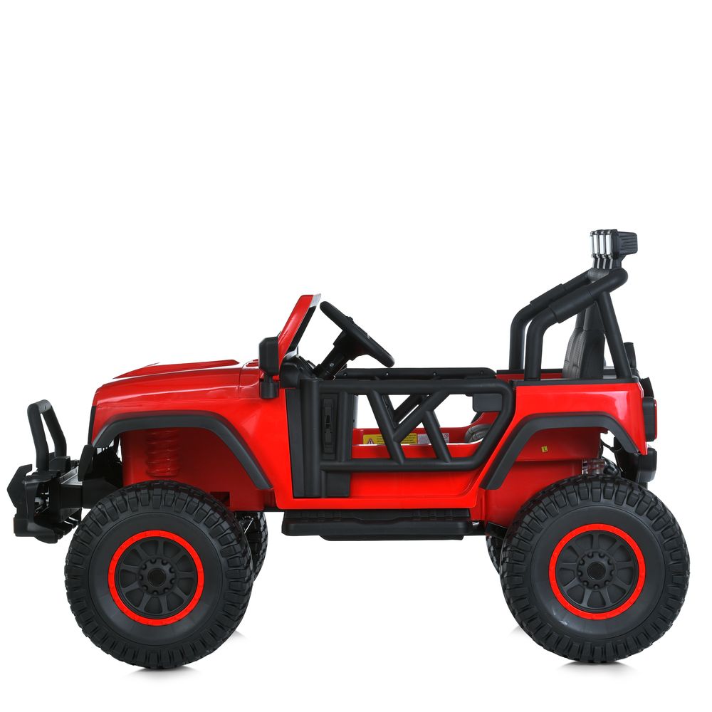 Дитячий електромобіль Bambi Jeep з додатковими ліхтарями, червоний