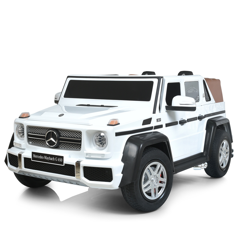 Дитячий електромобіль Bambi Mercedes Benz Maybach G650, з регулюванням сидінь, білий
