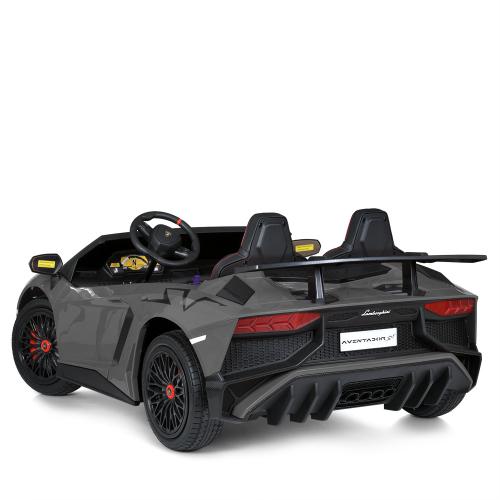 Дитячий двомісний електромобіль Bambi Lamborghini Aventador SV (MP3) до 100 кг, сірий