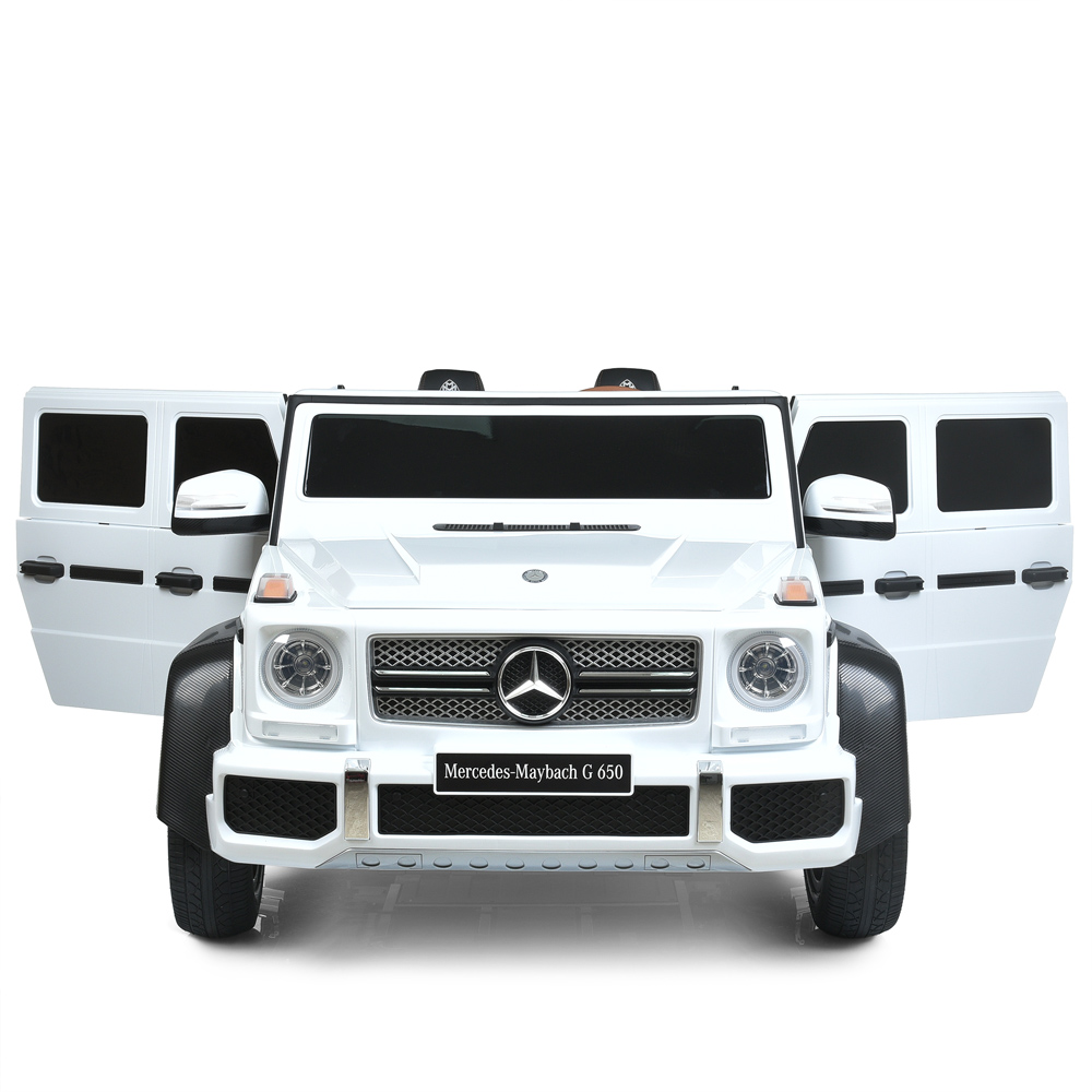 Дитячий електромобіль Bambi Mercedes Benz Maybach G650, з регулюванням сидінь, білий