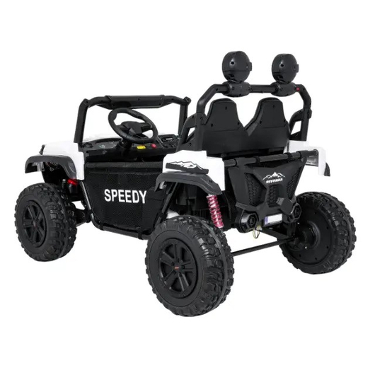 Дитячий повнопривідний Bambi Jeep з навісними фарами, білий