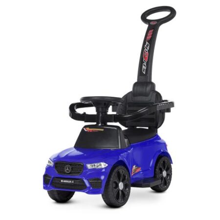Дитячий толокар-електромобіль Bambi Mercedes V6 Sports з батьківською ручкою, синій