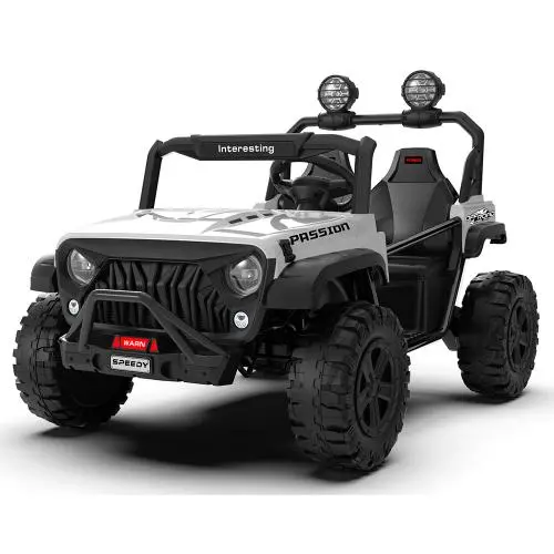 Дитячий повнопривідний Bambi Jeep з навісними фарами, білий