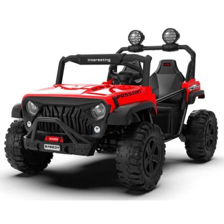 Дитячий повнопривідний Bambi Jeep з навісними фарами, червоний