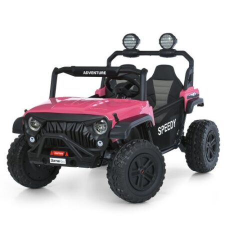 Дитячий повнопривідний Bambi Jeep з навісними фарами, рожевий