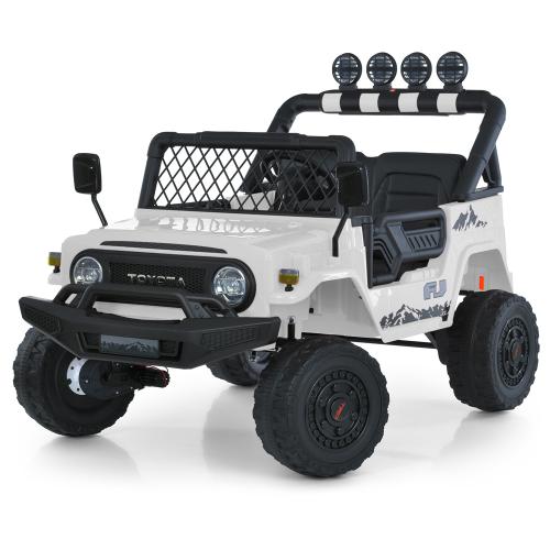 Дитячий електромобіль Bambi Jeep на пульті керування, білий