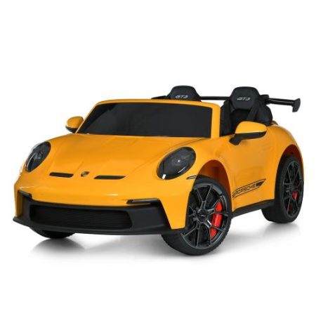 Дитячий електромобіль Bambi Porshe 911 двомісний зі спойлером, жовтий