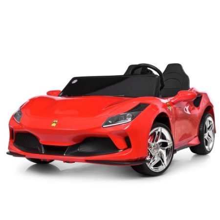 Дитячий електромобіль Bambi Ferrari з м'яким сидінням, червоний